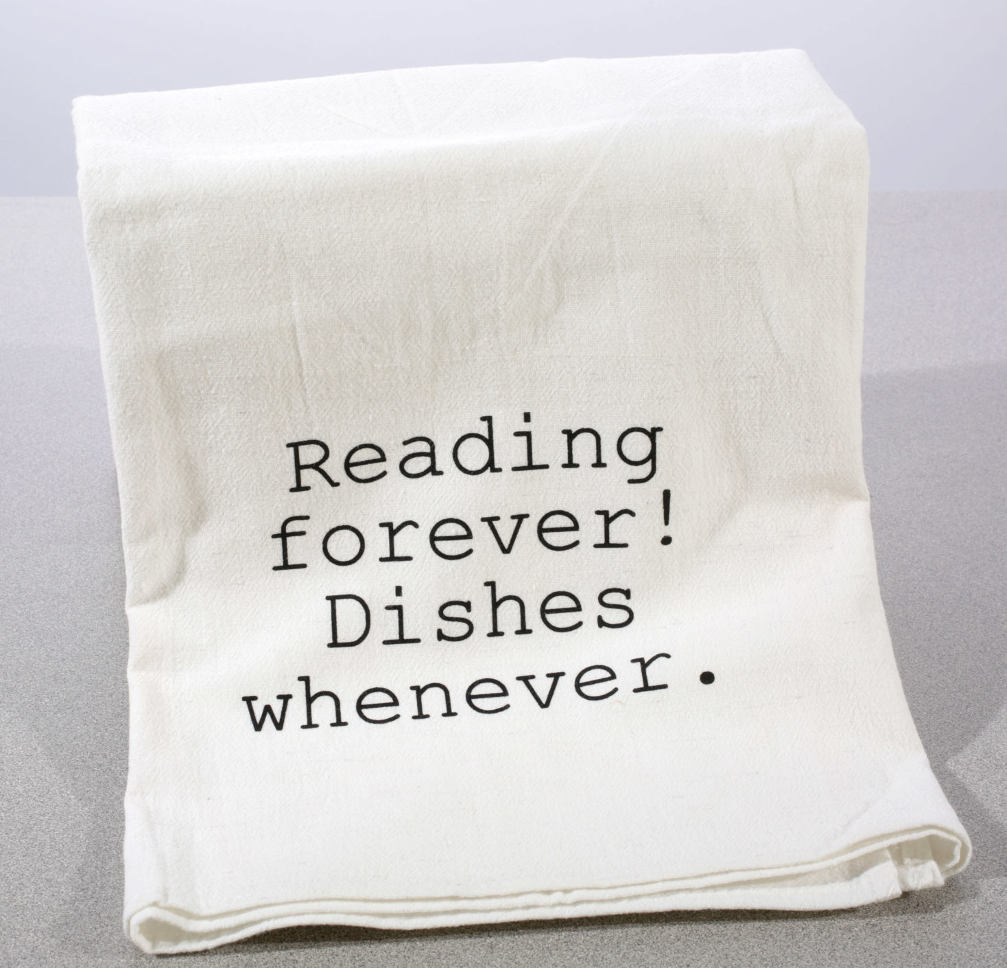 Reading forever dishtowel